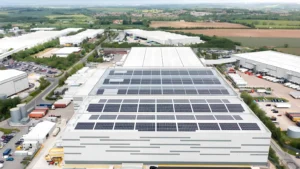 2.2 MWp Distribution Centre Solar by MARA Electrical — NEXT DC, Pontefract (Kingspan) — commercial solar panel installation North Wales & Chester