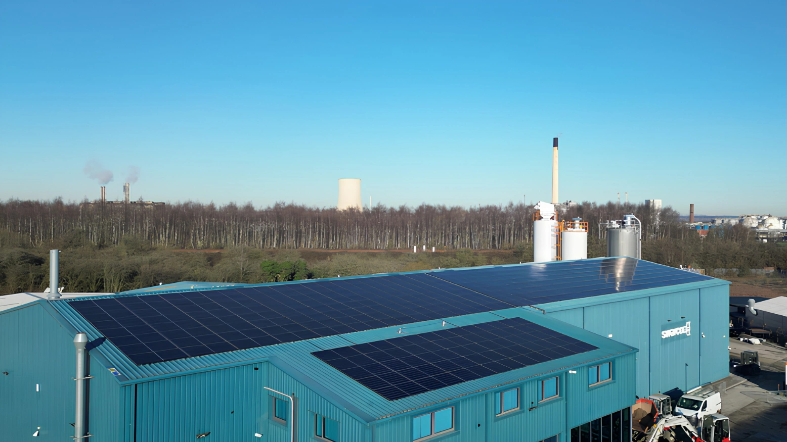 Line Painting Plant Solar by MARA Electrical — Kimptons — commercial solar panel installation North Wales & Chester