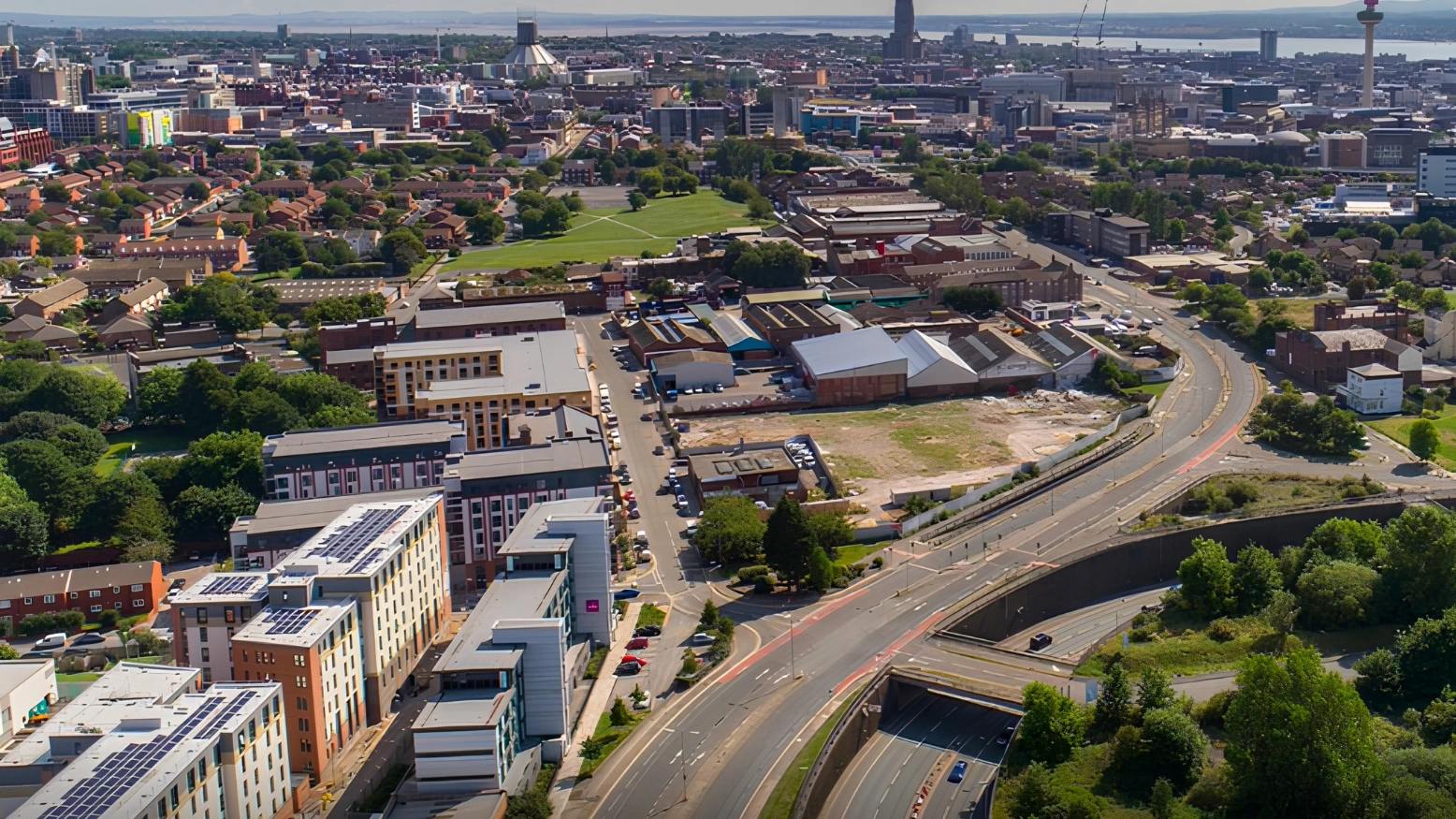 Commercial Rooftop Solar by MARA Electrical — Phoenix Place, Liverpool (Nobles Construction) — commercial solar panel installation North Wales & Chester