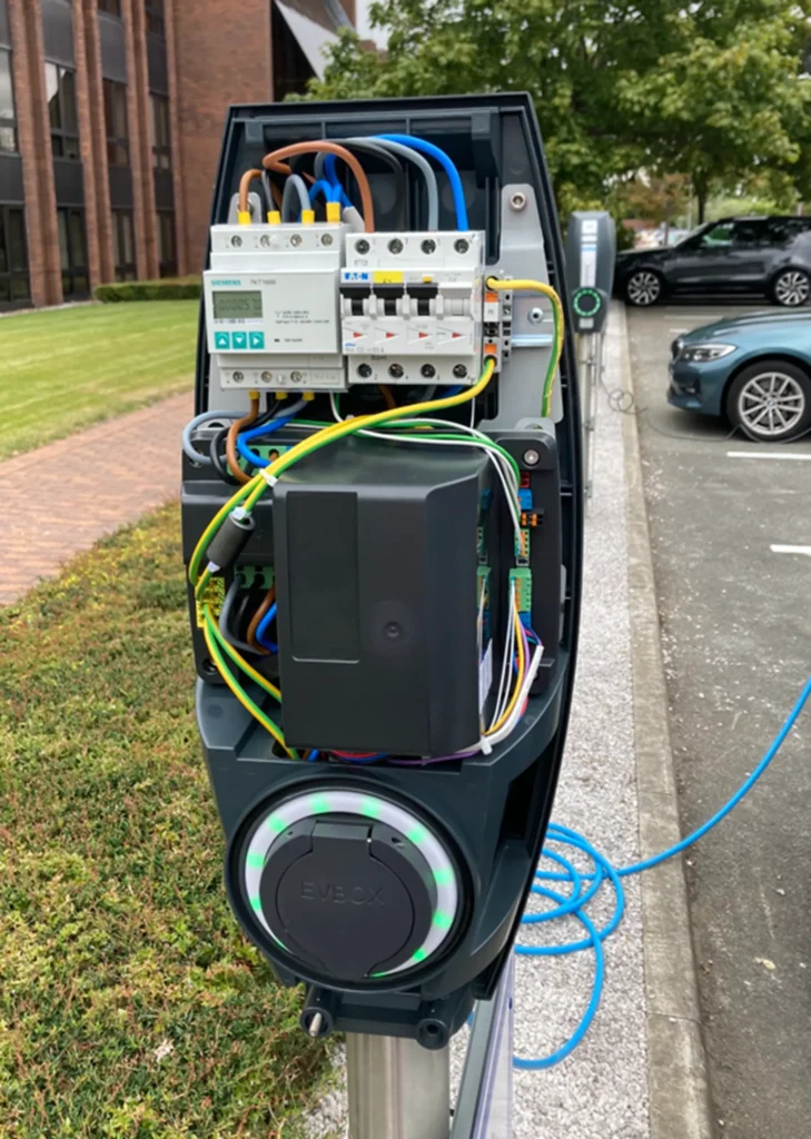 Iceland Foods workplace EV charging bays installed by MARA Electrical in Deeside