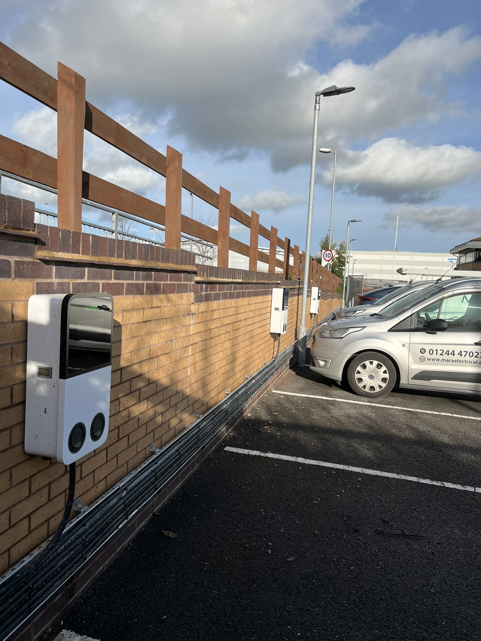 Smart EV charging point wired and commissioned by MARA Electrical in Queensferry, Deeside — home EV charger installation Chester and North Wales