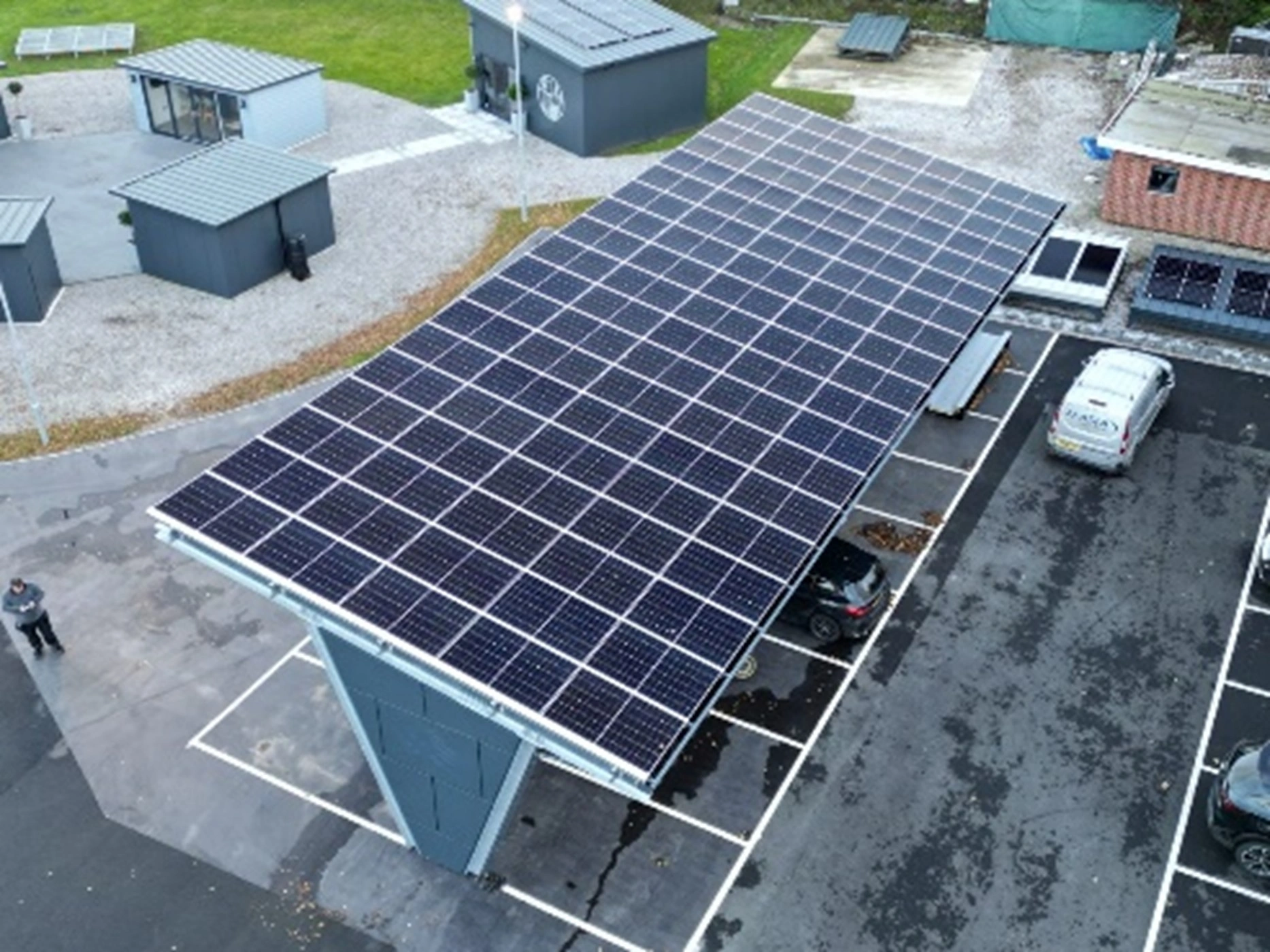 41.85kWp Kingspan Power Canopy solar installation by MARA Electrical