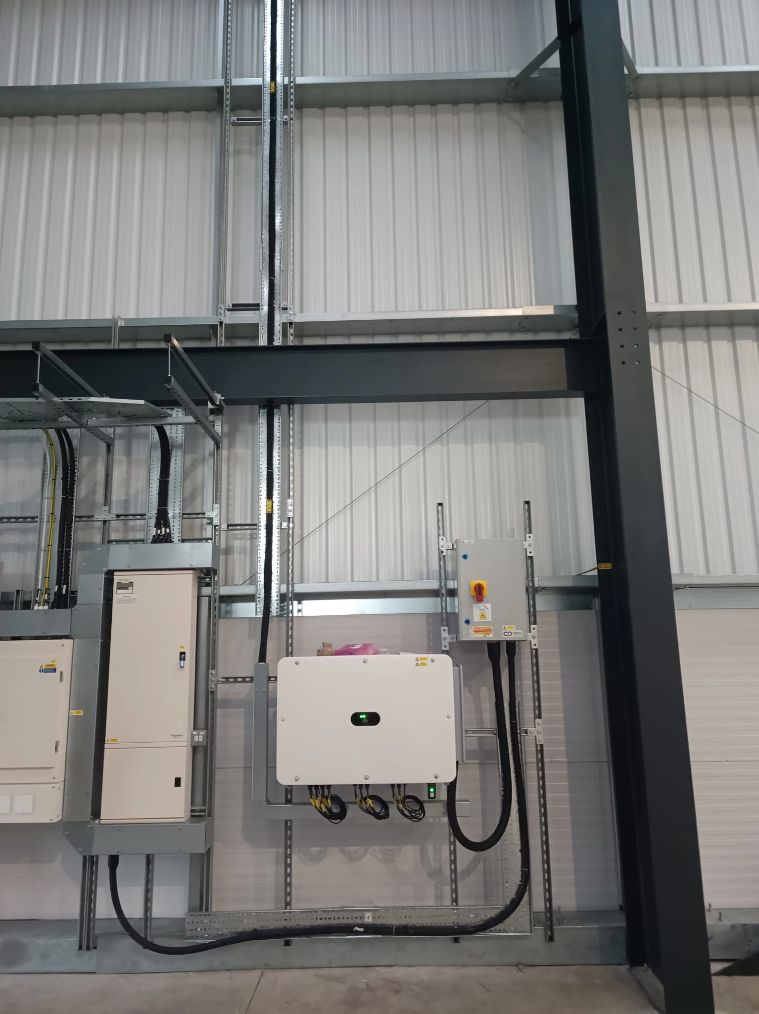 Completed 165.6kWp commercial solar PV system at Snetterton Business Park, Norfolk, by MARA Electrical