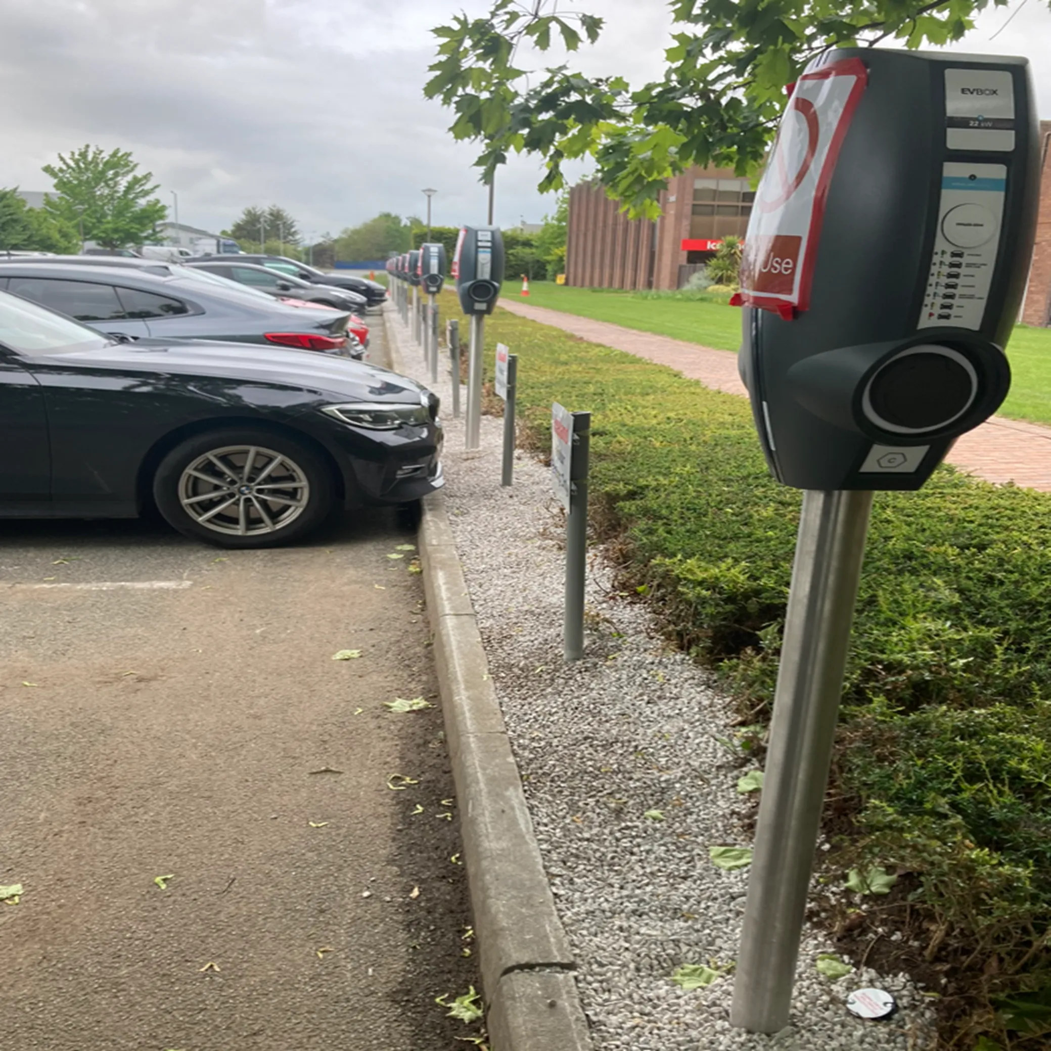 Close-up of a smart EV charging point commissioned by MARA Electrical — OZEV approved EV charger installer Deeside and Chester