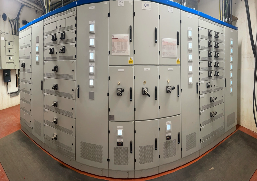 Main LV distribution switchpanel installed by MARA Electrical at Liverpool John Moores University