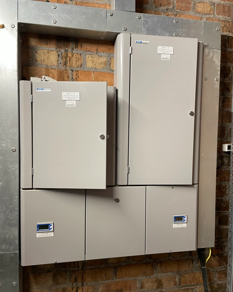 Distribution boards installed by MARA Electrical at Liverpool John Moores University